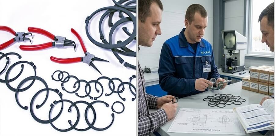 Замовити стопорні кільця оптом в Україні від ТОВ УА.СНАБ